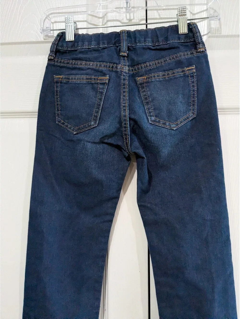 Old Navy Boys Wow Skinny Jeans, Dark Indigo Wash, Size 7, Adjustable Waist